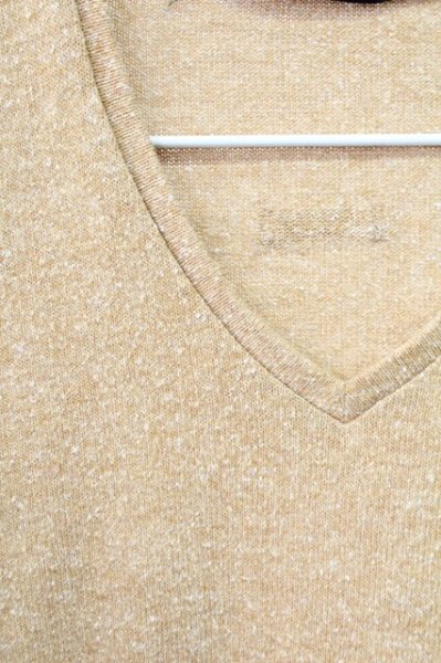 画像3: NO ID. / アクリルコットンVネックニットソー 1 ライトブラウン T-25-12-19-004-NO-to-YM-ZT (3)