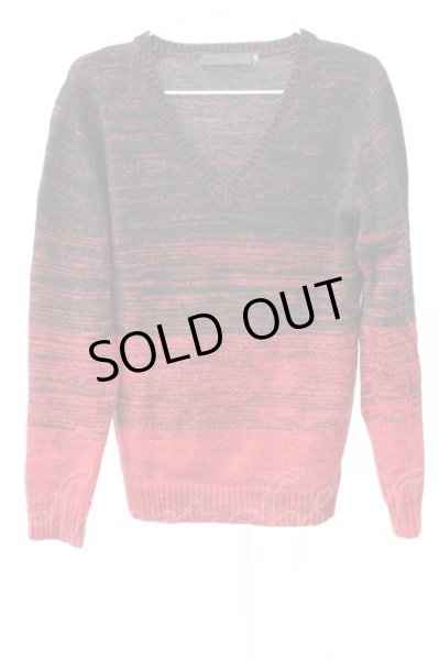 画像1: FUGA / Ortitude グラデーションVネックニット 46 レッド T-25-12-19-005-FU-to-YM-ZT274 (1)