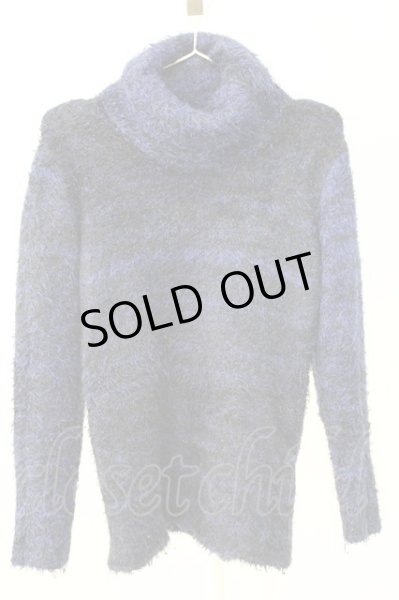 画像1: CIVARIZE / Creed 2wayフェザーヤーンZIPタートルニットソー 46 ブルー T-25-12-19-006-CI-to-YM-ZT274 (1)