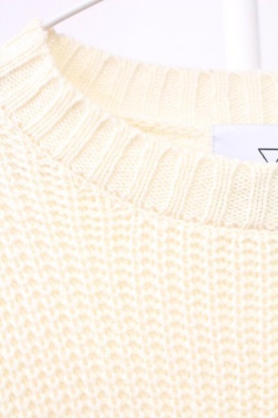 画像3: KMK(KINGLY MASK) / 裾ZIPロングプルオーバーニット M アイボリー T-25-12-19-001-KM-to-YM-ZT (3)