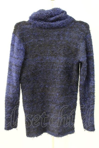 画像2: CIVARIZE / Creed 2wayフェザーヤーンZIPタートルニットソー 46 ブルー T-25-12-19-006-CI-to-YM-ZT (2)