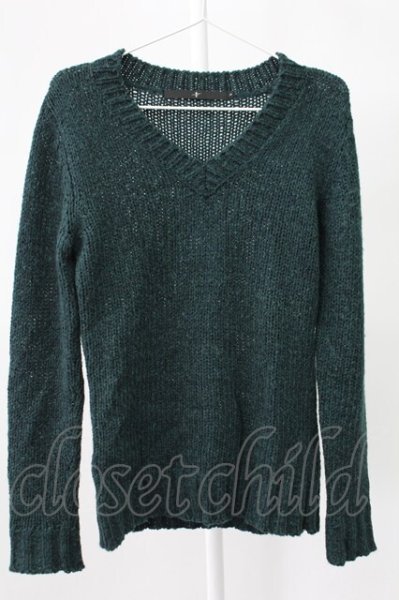 画像1: NO ID. / MIXニットVNプルオーバー 1 グリーン T-25-12-19-007-NO-to-YM-ZT (1)