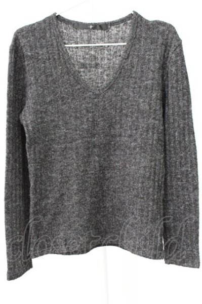 画像1: NO ID. / アクリル混Vネックリブニットソー 1 グレー T-25-12-19-009-NO-to-YM-ZT (1)