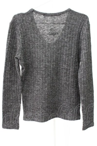画像2: NO ID. / アクリル混Vネックリブニットソー 1 グレー T-25-12-19-009-NO-to-YM-ZT (2)