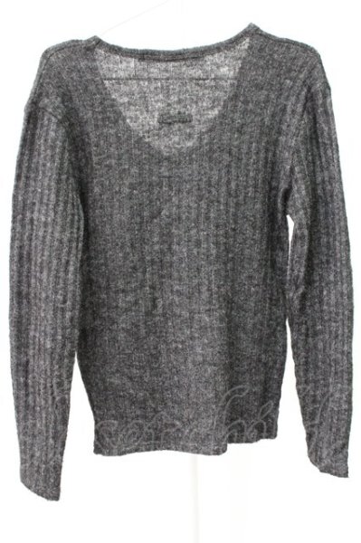 画像2: BUFFALO BOBS / MUKKU VフェザーモールVネックニットソー 1-2 グレー T-25-12-19-010-BU-to-YM-ZT (2)