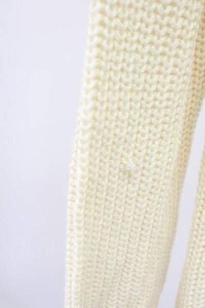 画像6: KMK(KINGLY MASK) / 裾ZIPロングプルオーバーニット M アイボリー T-25-12-19-001-KM-to-YM-ZT (6)