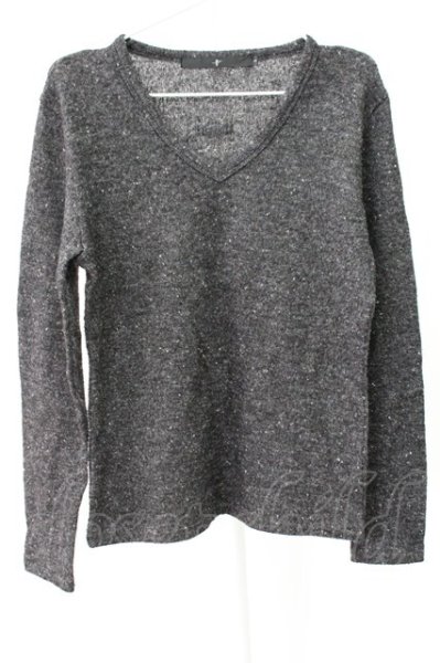 画像1: NO ID. / アクリルコットンVネックニットソー 1 グレー T-25-12-19-013-NO-to-YM-ZT (1)
