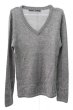 画像1: NO ID. / ウール混リブ切り替えVネックニットソー 1 グレー T-25-12-19-014-NO-to-YM-ZT (1)