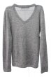 画像2: NO ID. / ウール混リブ切り替えVネックニットソー 1 グレー T-25-12-19-014-NO-to-YM-ZT (2)