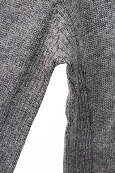 画像4: NO ID. / ウール混リブ切り替えVネックニットソー 1 グレー T-25-12-19-014-NO-to-YM-ZT (4)