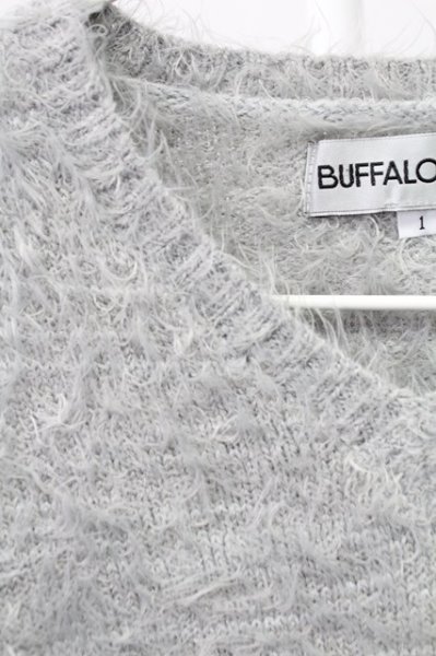 画像3: NO ID. / アクリル混Vネックリブニットソー 1 グレー T-25-12-19-015-NO-to-YM-ZT (3)