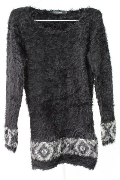 画像1: CIVARIZE / Hideネイティブフェザーヤーンプルオーバーニット 46 ブラック T-25-12-19-016-CI-to-YM-ZT (1)