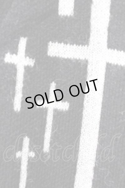 画像3: CIVARIZE / クロス総柄ダメージ加工モヘアカーディガン F ブラック T-25-12-19-017-CI-to-YM-ZT (3)