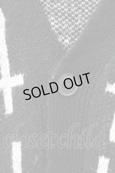 画像4: CIVARIZE / クロス総柄ダメージ加工モヘアカーディガン F ブラック T-25-12-19-017-CI-to-YM-ZT (4)