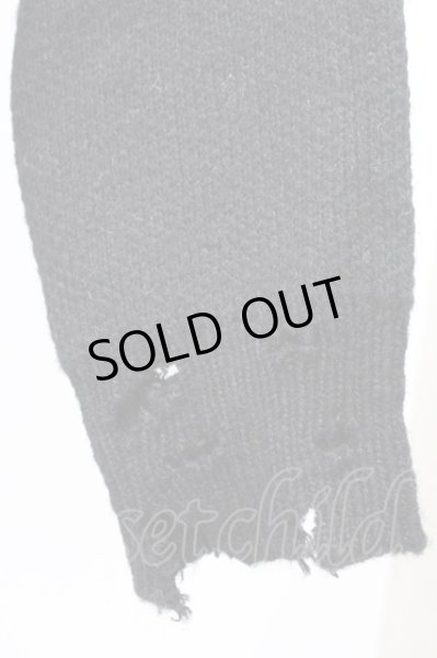 画像5: CIVARIZE / クロス総柄ダメージ加工モヘアカーディガン F ブラック T-25-12-19-017-CI-to-YM-ZT (5)