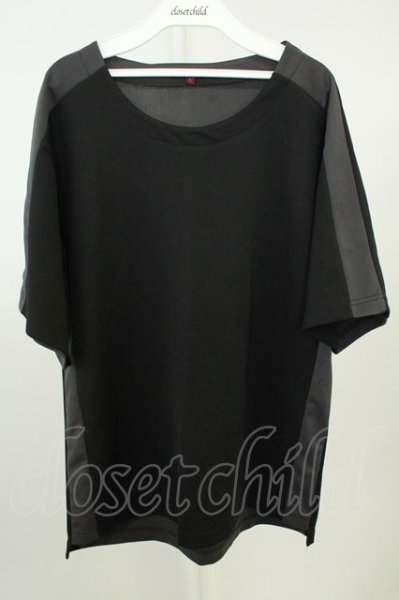 画像1: SEANA / バイカラースムースTシャツ L ブラックｘチャコール T-26-05-22-026-SE-ts-YM-ZT (1)
