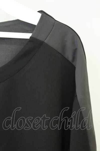 画像4: SEANA / バイカラースムースTシャツ L ブラックｘチャコール T-26-05-22-026-SE-ts-YM-ZT (4)