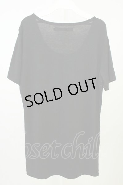 画像2: SEANA / スプラッシュプリントUネックTシャツ L ブラック T-26-05-22-027-SE-ts-YM-ZT (2)
