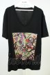 画像1: SEANA / ナンバリングVネックTシャツ XL ブラック T-26-05-22-029-SE-ts-YM-ZT (1)