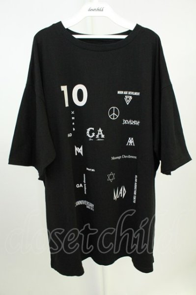 画像1: Moonage Devilment / 10TH ANNIVERSARY LOGO Tシャツ F ブラック T-26-05-22-031-Mo-ts-YM-ZT (1)