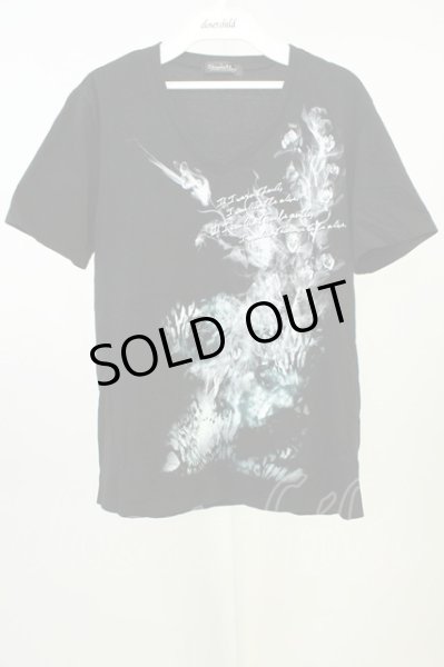 画像1: TORNADO MART / レオパードスモークフラワーTシャツ L ブラック T-26-05-22-034-TO-ts-YM-ZT (1)