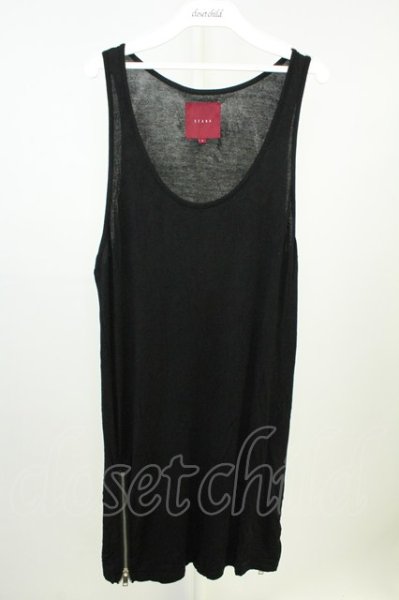 画像1: SEANA / 裾ZIPロングタンクトップ L ブラック T-26-05-22-036-SE-to-YM-ZT (1)