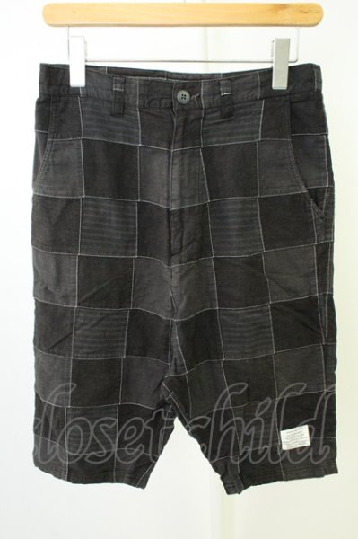 画像1: Moonage Devilment（清春） / パンツ.パッチワークサルエルショート 00 ブラック T-26-05-22-042-Mo-ts-YM-ZT (1)