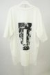 画像2: NO ID. BLACK / グラフィックロゴプリントBIG Tシャツ ONE ホワイト T-26-05-22-006-NO-ts-YM-ZT (2)
