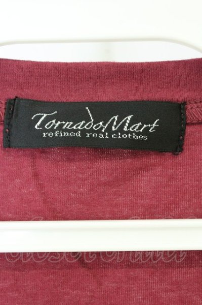 画像3: TORNADO MART / フラワープリントVネックTシャツ L ワイン T-26-05-22-015-TO-ts-YM-ZT (3)