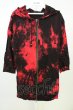 画像1: FUGA / Toxic タイダイ染めロング丈7分袖ジップアップパーカー 46 レッド T-26-05-22-017-FU-to-YM-ZT (1)