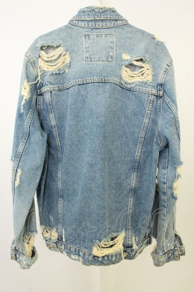 画像2: ZARA / デストロイGジャンデニムジャケット EU S インディゴ T-26-05-22-018-ZA-ja-YM-ZT (2)