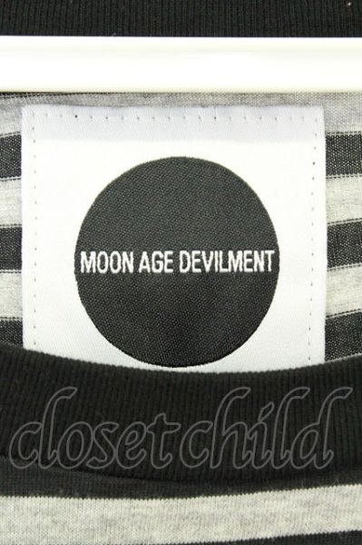 画像4: Moonage Devilment / ボーダーワイドカットソー 46 ブラックｘグレー T-26-05-22-021-Mo-to-YM-ZT (4)