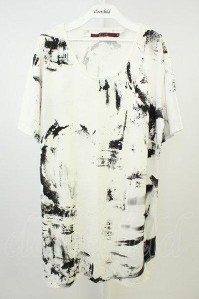 画像1: SEANA / 総柄プリントUネックロングTシャツ XL ホワイト T-26-05-23-001-SE-ts-YM-ZT (1)
