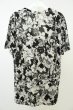 画像2: SEANA / 花柄VネックスムースTシャツ L ブラック T-26-05-23-003-SE-ts-YM-ZT (2)
