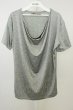 画像1: SEANA / ドレープネックスムースTシャツ L グレー T-26-05-23-005-SE-ts-YM-ZT (1)