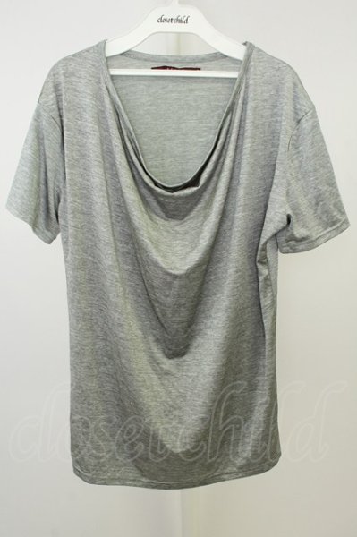 画像1: SEANA / ドレープネックスムースTシャツ L グレー T-26-05-23-005-SE-ts-YM-ZT (1)
