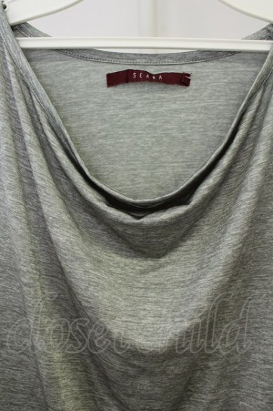 画像3: SEANA / ドレープネックスムースTシャツ L グレー T-26-05-23-005-SE-ts-YM-ZT (3)