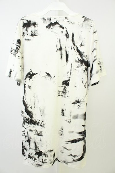 画像2: SEANA / 総柄プリントUネックロングTシャツ XL ホワイト T-26-05-23-001-SE-ts-YM-ZT (2)