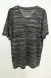 画像2: SEANA / ミックスボーダーVネックニットTシャツ L グレー T-26-05-23-010-SE-ts-YM-ZT (2)