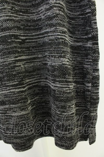画像3: SEANA / ミックスボーダーVネックニットTシャツ L グレー T-26-05-23-010-SE-ts-YM-ZT (3)