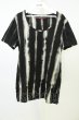 画像1: SEANA / ストライプブリーチTシャツ L ブラック T-26-05-23-011-SE-ts-YM-ZT (1)