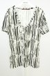 画像1: SEANA / ジッププリントVネックTシャツ L ホワイト T-26-05-23-002-SE-ts-YM-ZT (1)