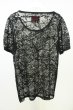 画像2: SEANA / シースルーレースジャガード裾ZIP Tシャツ L ブラック T-26-05-23-016-SE-ts-YM-ZT (2)