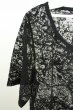 画像4: SEANA / シースルーレースジャガード裾ZIP Tシャツ L ブラック T-26-05-23-016-SE-ts-YM-ZT (4)