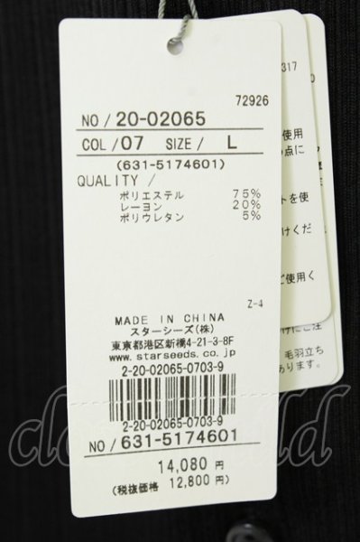 画像4: Zero by TORNADO MART / ランダムテレコ7分袖シャツ L ブラック T-26-05-23-019-Ze-sh-YM-ZT (4)