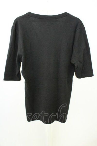 画像2: NO ID. / フライスVネックTシャツ 1 ブラック T-26-05-23-022-NO-ts-YM-ZT (2)