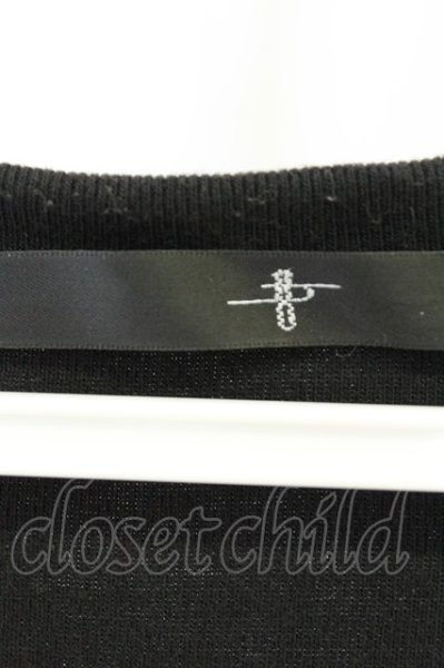 画像3: NO ID. / フライスVネックTシャツ 1 ブラック T-26-05-23-022-NO-ts-YM-ZT (3)