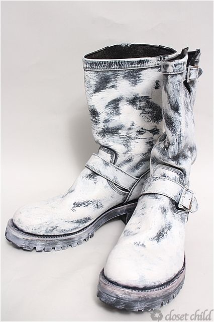 髪型 50 メンズ ブーツ 白