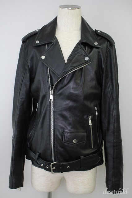 Zara Man ジャケット ラムレザーダブルライダース メンズ