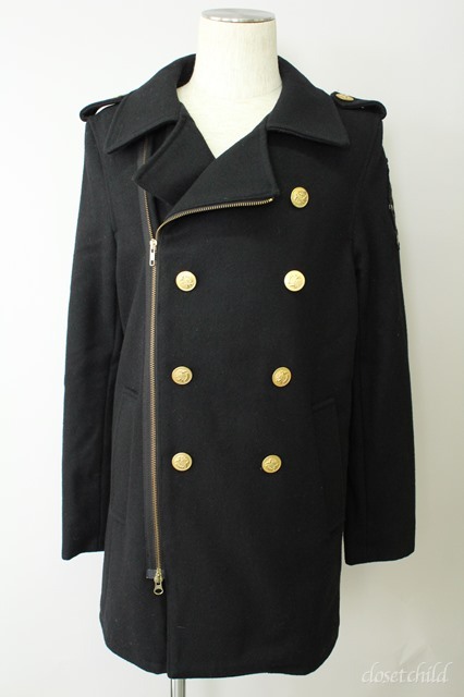 Vanquish ジャケット ジップアップメルトンロングpコート メンズ